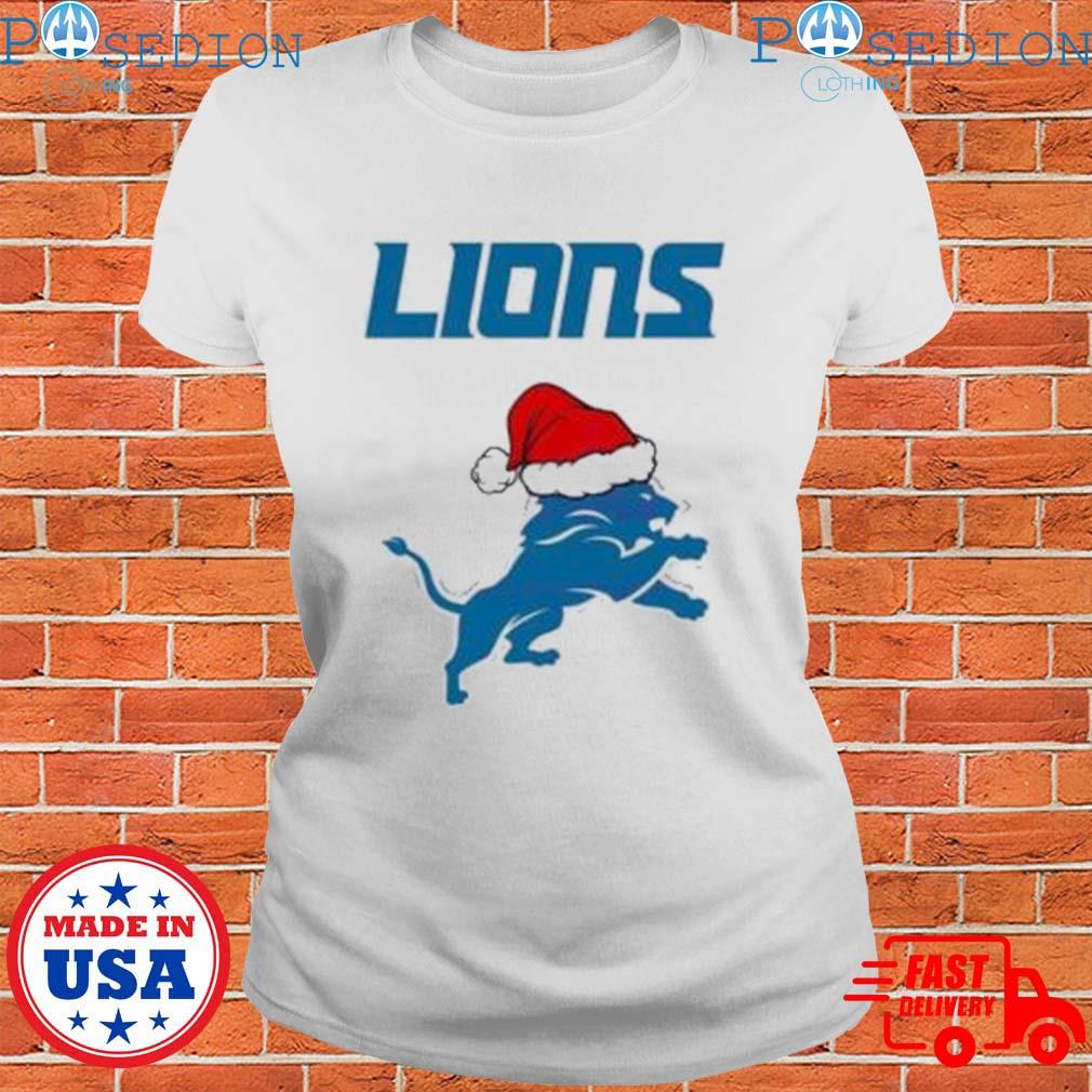 Detroit Lions Sparkle Christmas Graphic T-Shirt - Mens