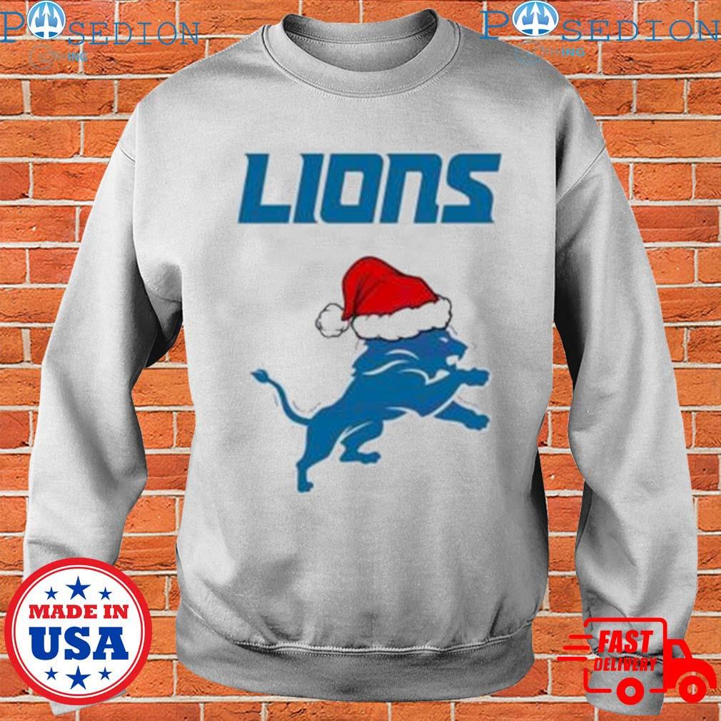 Detroit Lions Christmas Logo T-Shirts, hoodie, sweater, long