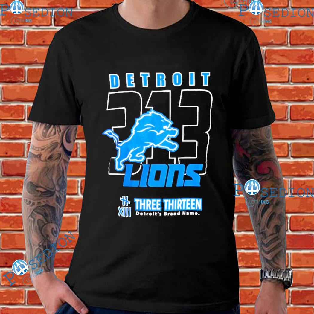 2023 Detroit Lions Three Thirteen Area Code T Shirt