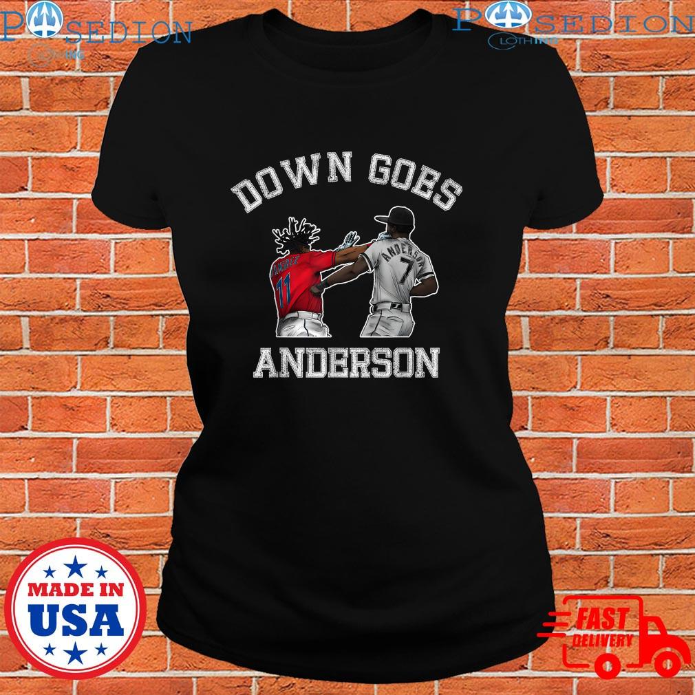 Down Goes Anderson Shirt Jose Ramirez Vs Tim Anderson Shirt Funny