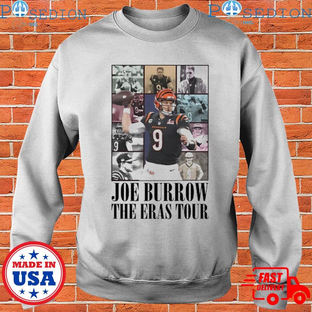 Joe Burrow 9 Cincinnati Bengals the Eras tour football poster shirt,  hoodie, sweater, long sleeve and tank top