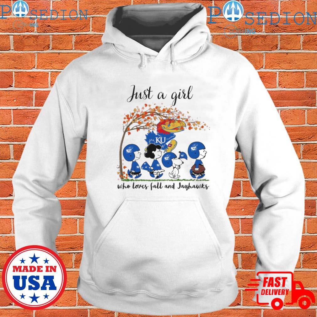 The Peanuts Cartoon Just A Girl Who Loves Fall And Toronto Blue Jays Shirt,  hoodie, longsleeve, sweatshirt, v-neck tee