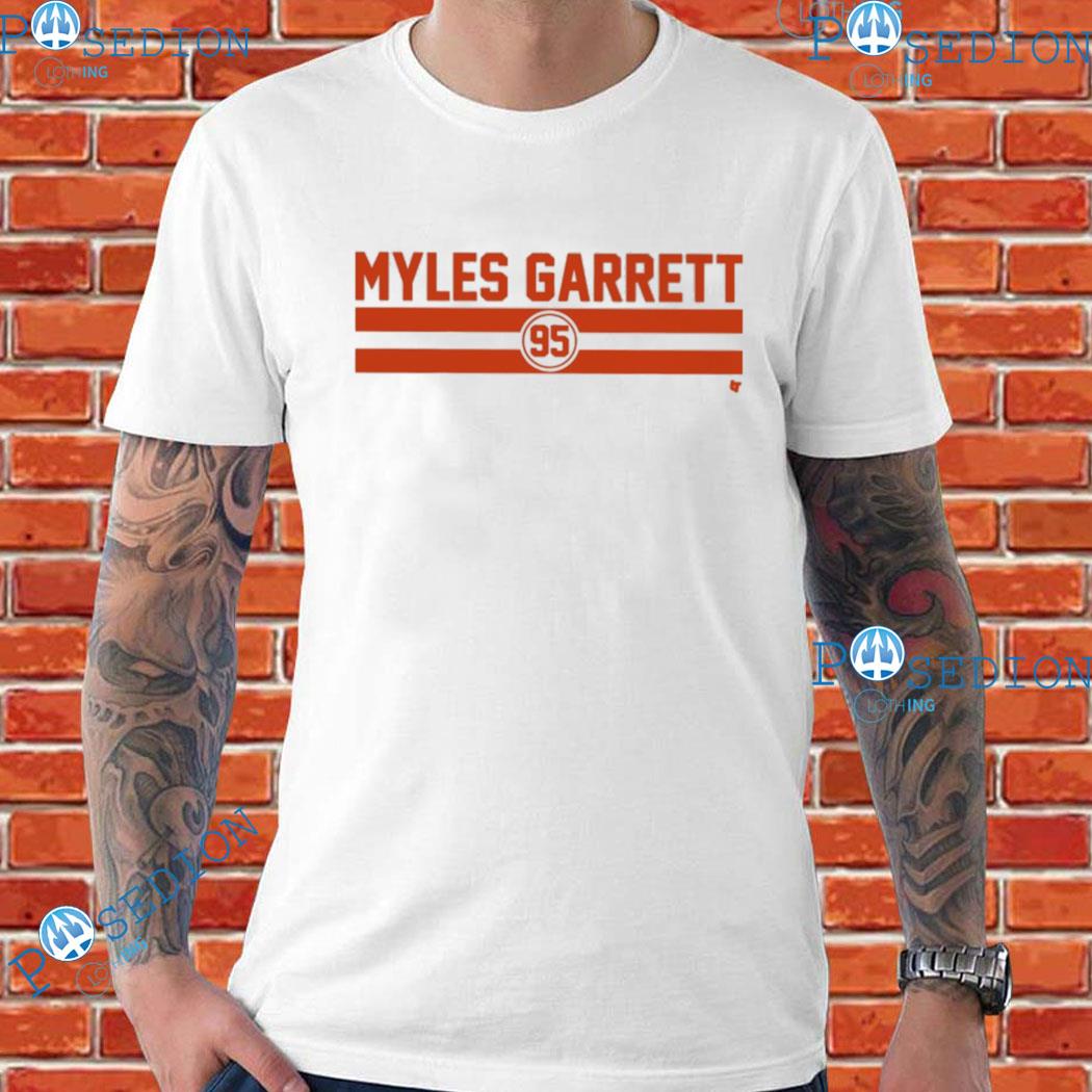 Myles Garrett Name And Number Stripe T-Shirts, hoodie, sweater, long sleeve  and tank top