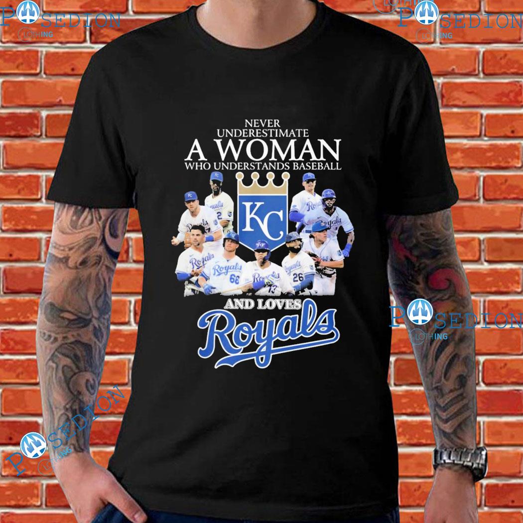 Never Underestimate Who Understands Baseball And Love Kansas City Royals T  Shirt