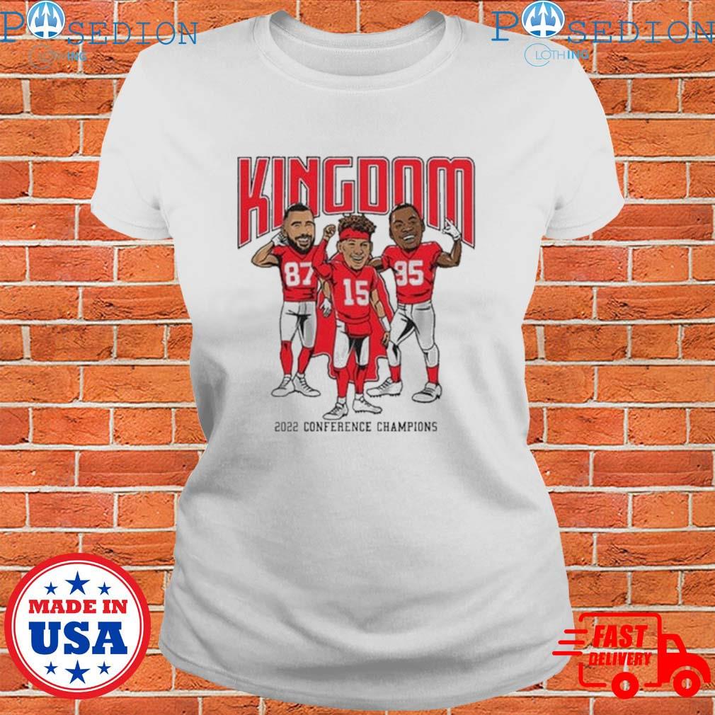 Patrick Mahomes, Travis Kelce, Chris Jones Conference Champions Caricatures  Kingdom T-Shirts, hoodie, sweater, long sleeve and tank top