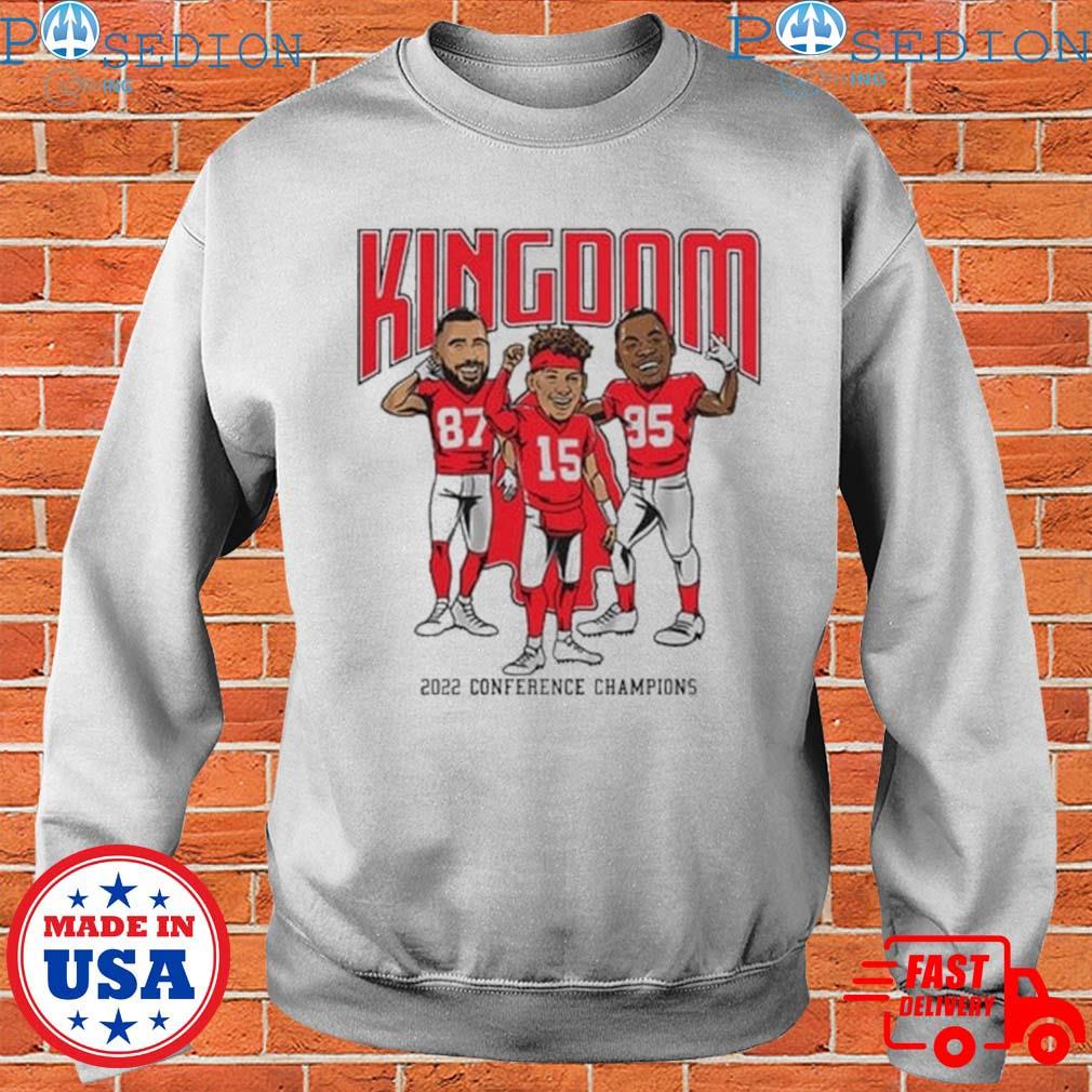 Patrick Mahomes, Travis Kelce, Chris Jones Conference Champions Caricatures  Kingdom T-Shirts, hoodie, sweater, long sleeve and tank top