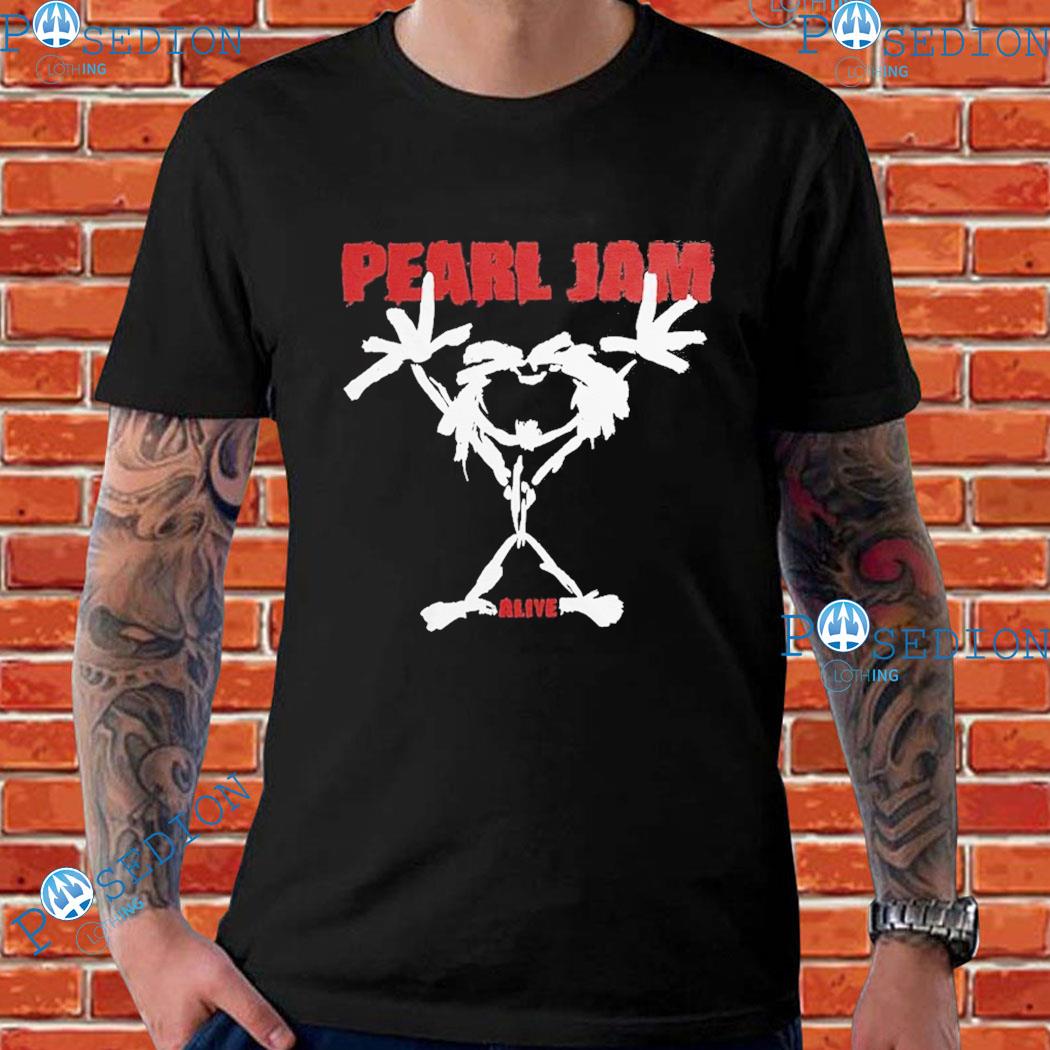 Pearl Jam Unisex T-Shirt: Stickman (Back Print) Small / Black
