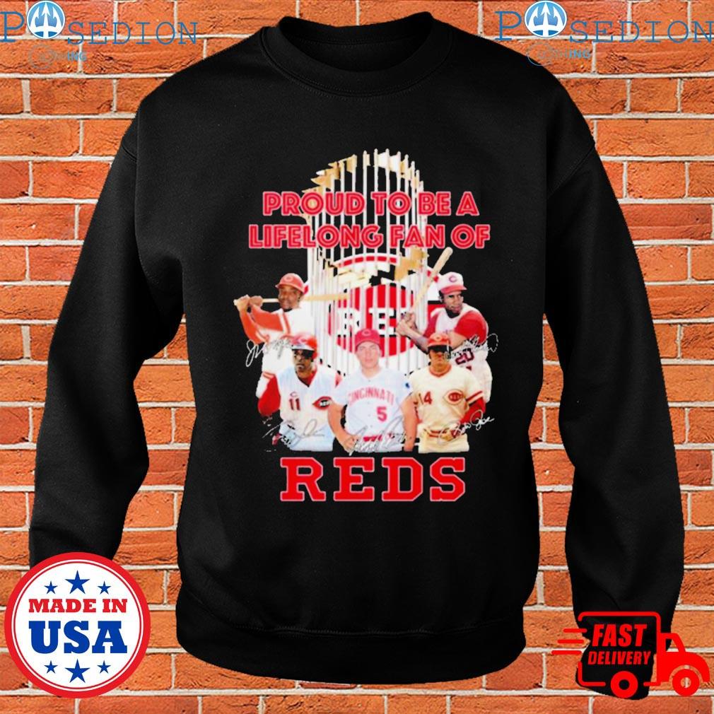Custom Cincinnati Reds Youth Red Backer Long Sleeve T-Shirt 