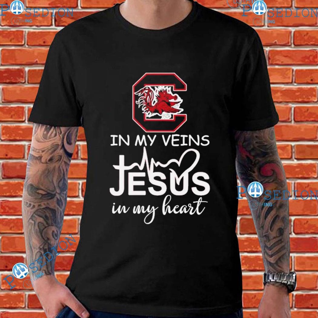 Boston Red Sox Logo 2023 In My Veins Jesus In My Heart Shirt