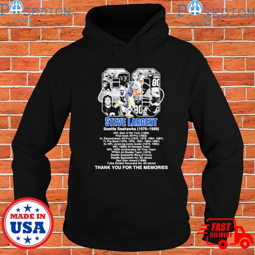 Steve Largent Seattle Seahawks Thank You For The Memories T-shirt,Sweater,  Hoodie, And Long Sleeved, Ladies, Tank Top