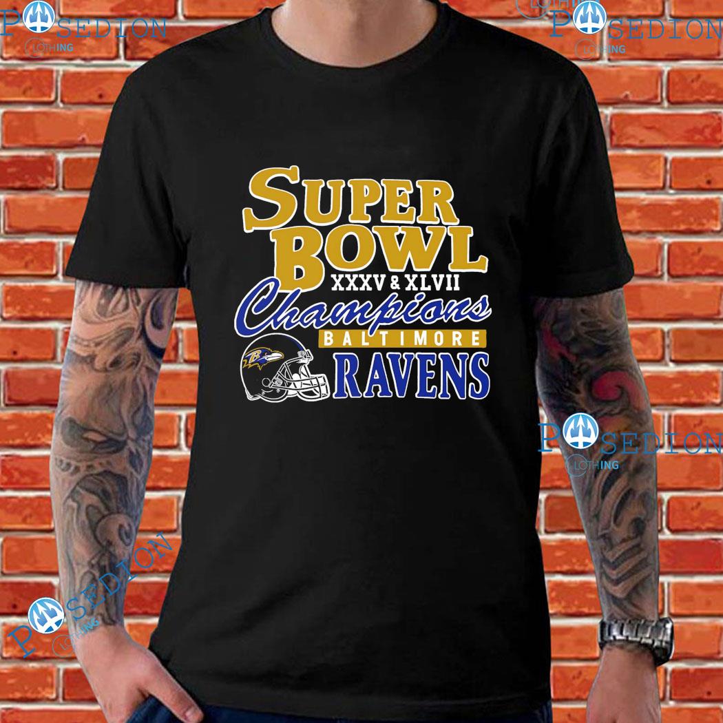 Official Super bowl xxxv champions baltimore ravens T-shirt, hoodie, tank  top, sweater and long sleeve t-shirt