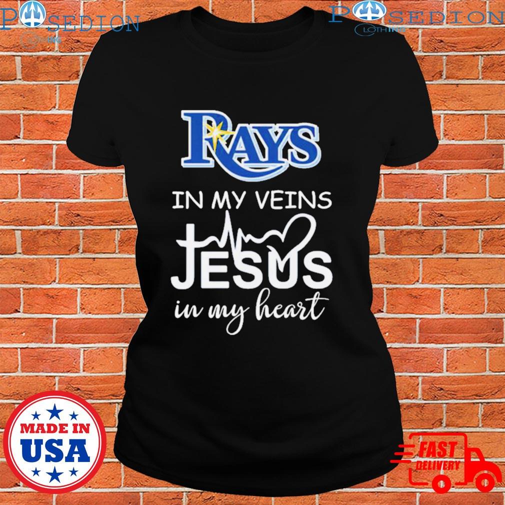 Tampa Bay Rays Logo 2023 In My Veins Jesus In My Hearshirt