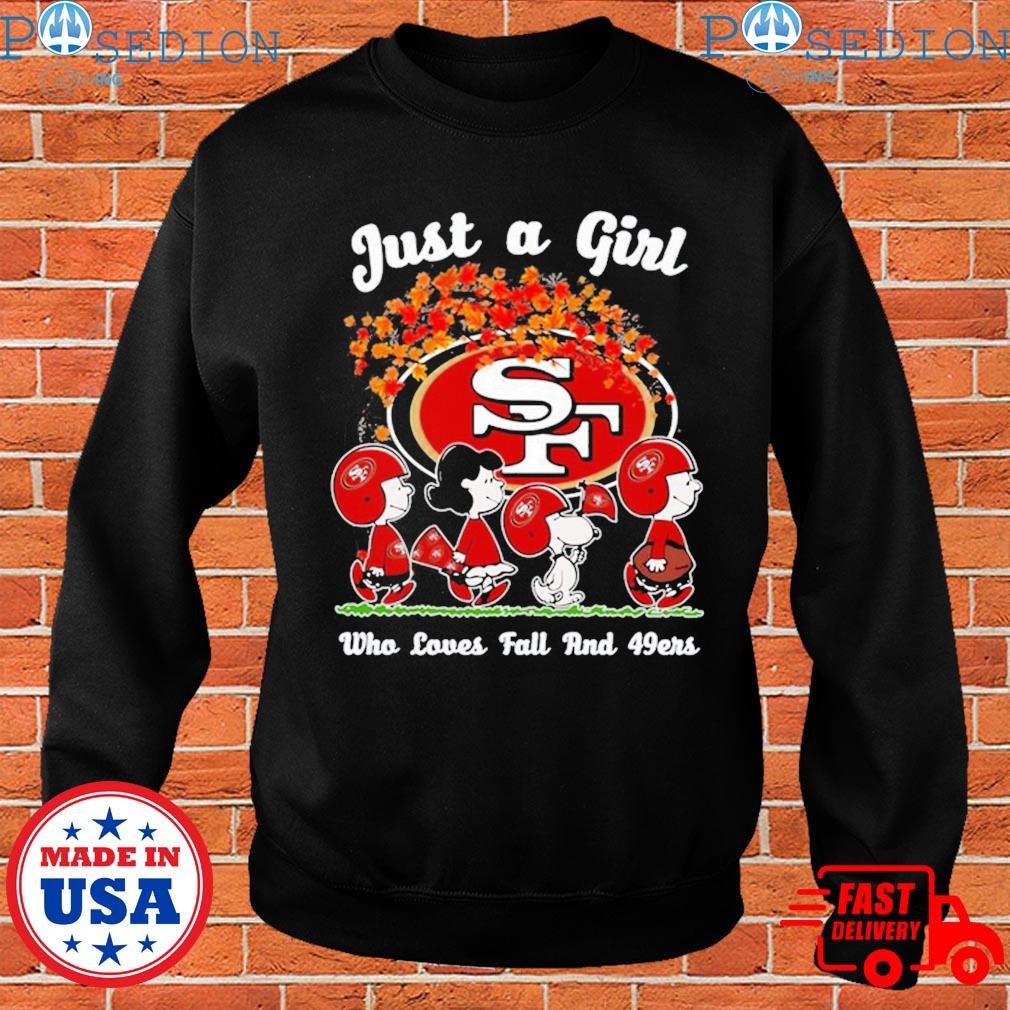 Just A Girt Who Love Fall And San Francisco 49ers Shirt, hoodie, sweater, long  sleeve and tank top