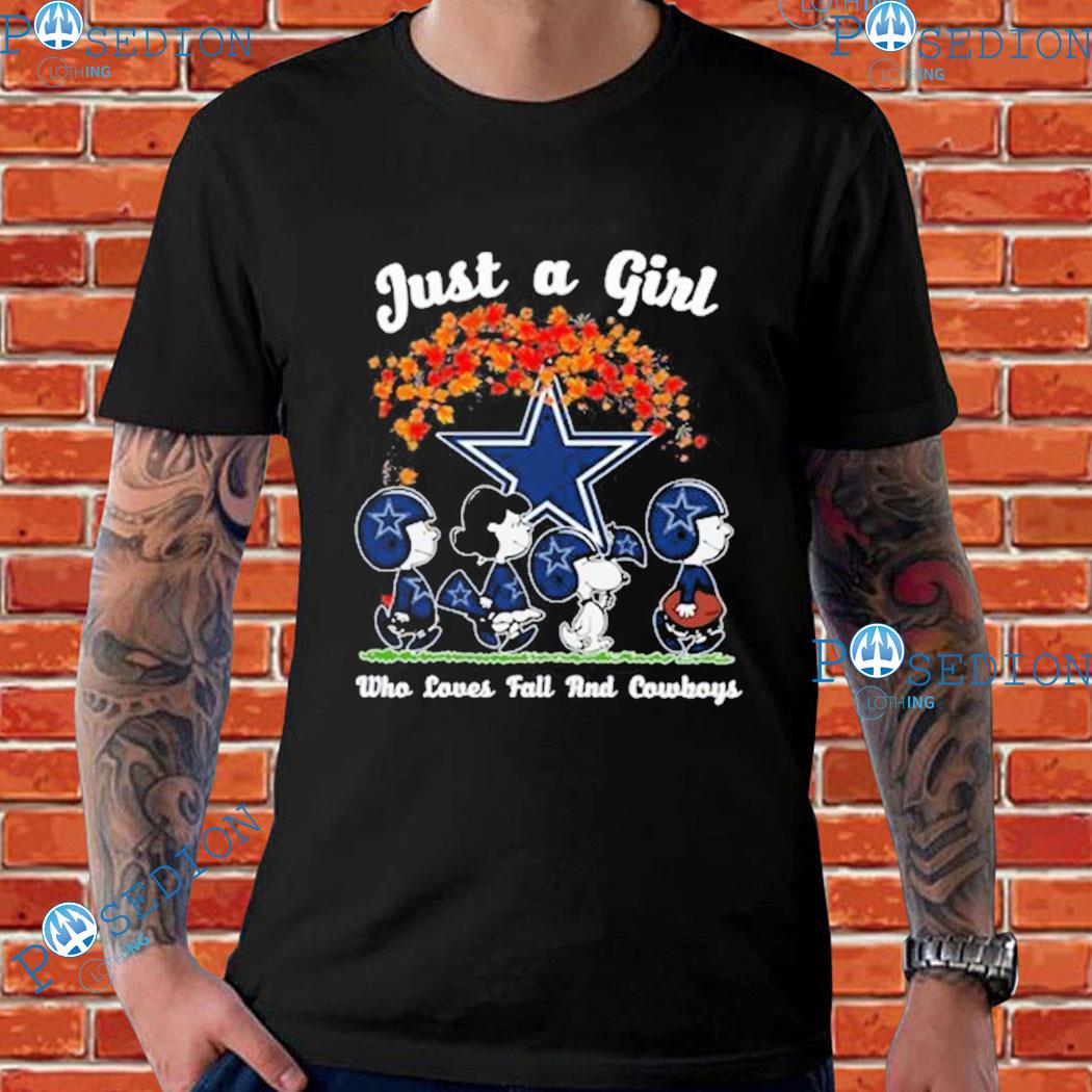 The Peanuts Just A Girl Who Loves Fall And Dallas Cowboys Shirt