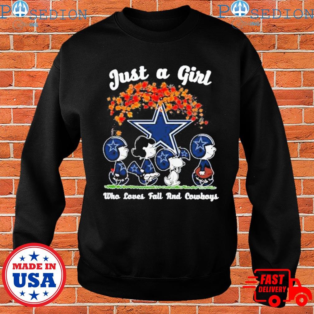 The Peanuts Just A Girl Who Loves Fall And Dallas Cowboys Shirt - Limotees