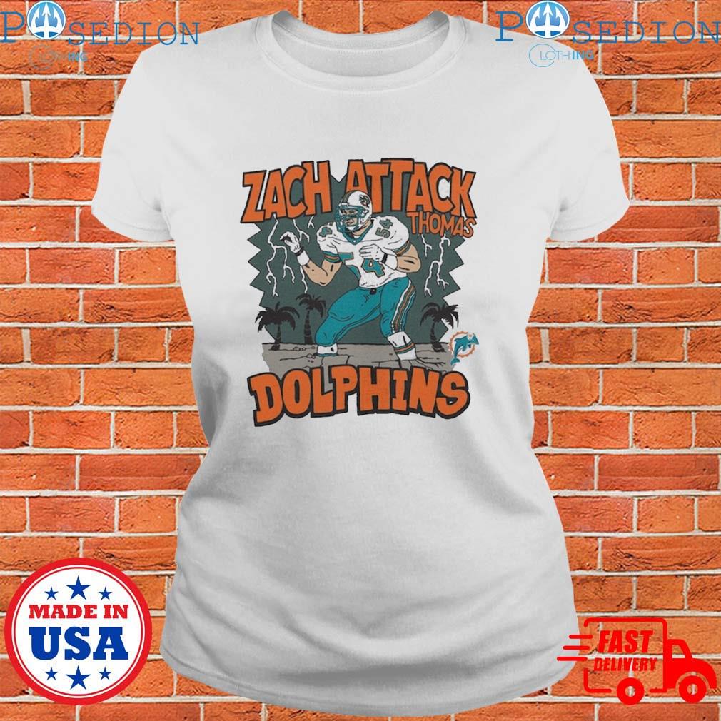 Zach Thomas Miami Dolphins attack Dolphins Player Caricature retro shirt,  hoodie, sweater, long sleeve and tank top