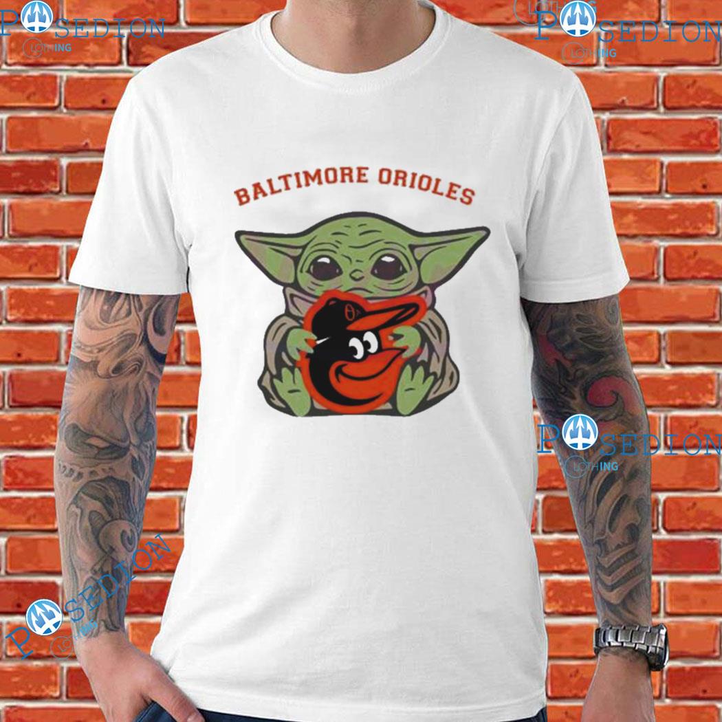 Baby Yoda Hug Logo Baltimore Orioles Sport 2023 Shirt, hoodie, sweater,  long sleeve and tank top