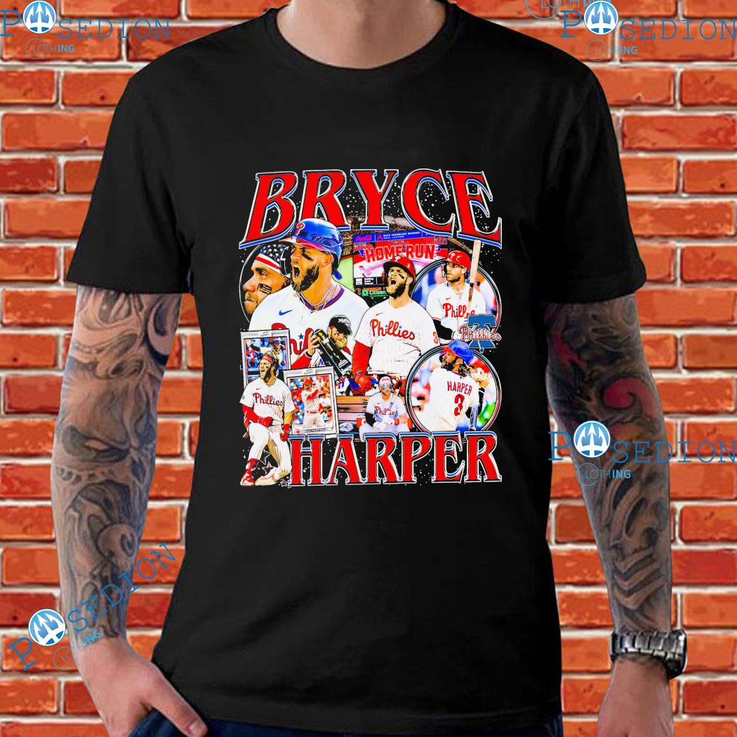 Men's Fanatics Branded Bryce Harper Red Philadelphia Phillies 300th Career Home Run T-Shirt
