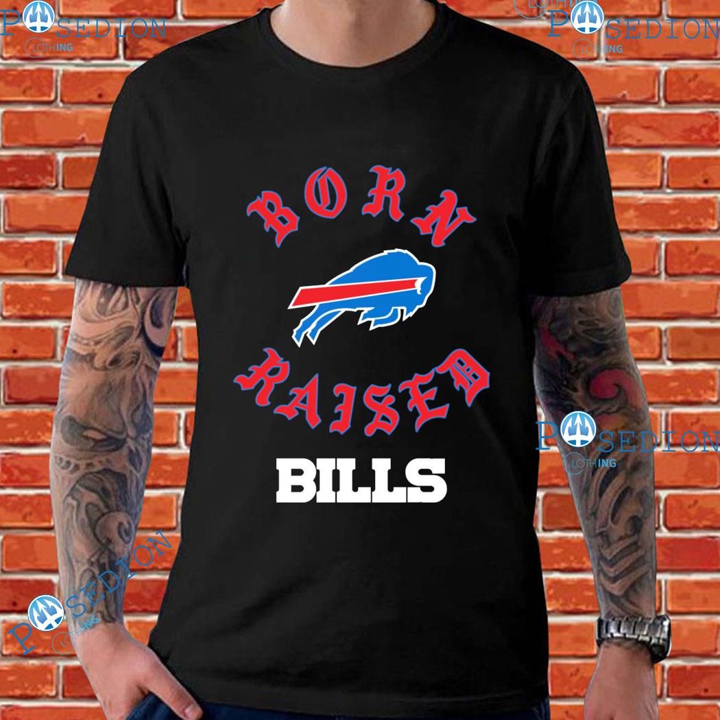 Unisex Born x Raised Black Buffalo Bills T-Shirt Size: Large