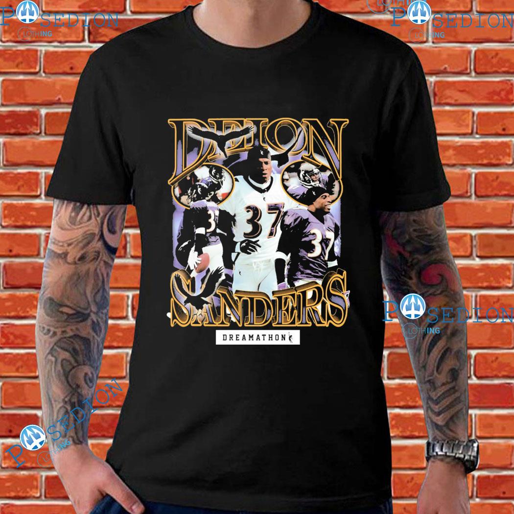 Official Dreamathon merch deion sanders ravens dreams T-shirt