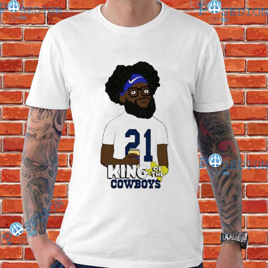 Ezekiel Elliott No. 21 Cowboys 2023 Season Game Shirt V-neck Fan Made Jersey