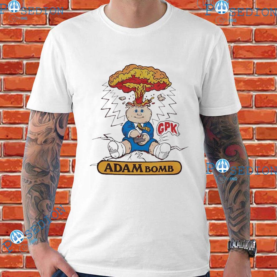 Garbage Pail Kids Adam Bomb T-Shirt from Homage. | Red | Vintage Apparel from Homage.