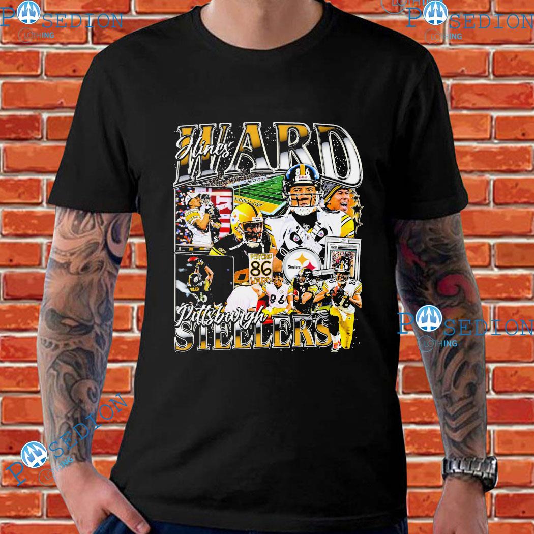 Psychotic Pittsburgh Steelers Wife T-Shirt (Men) Black Large