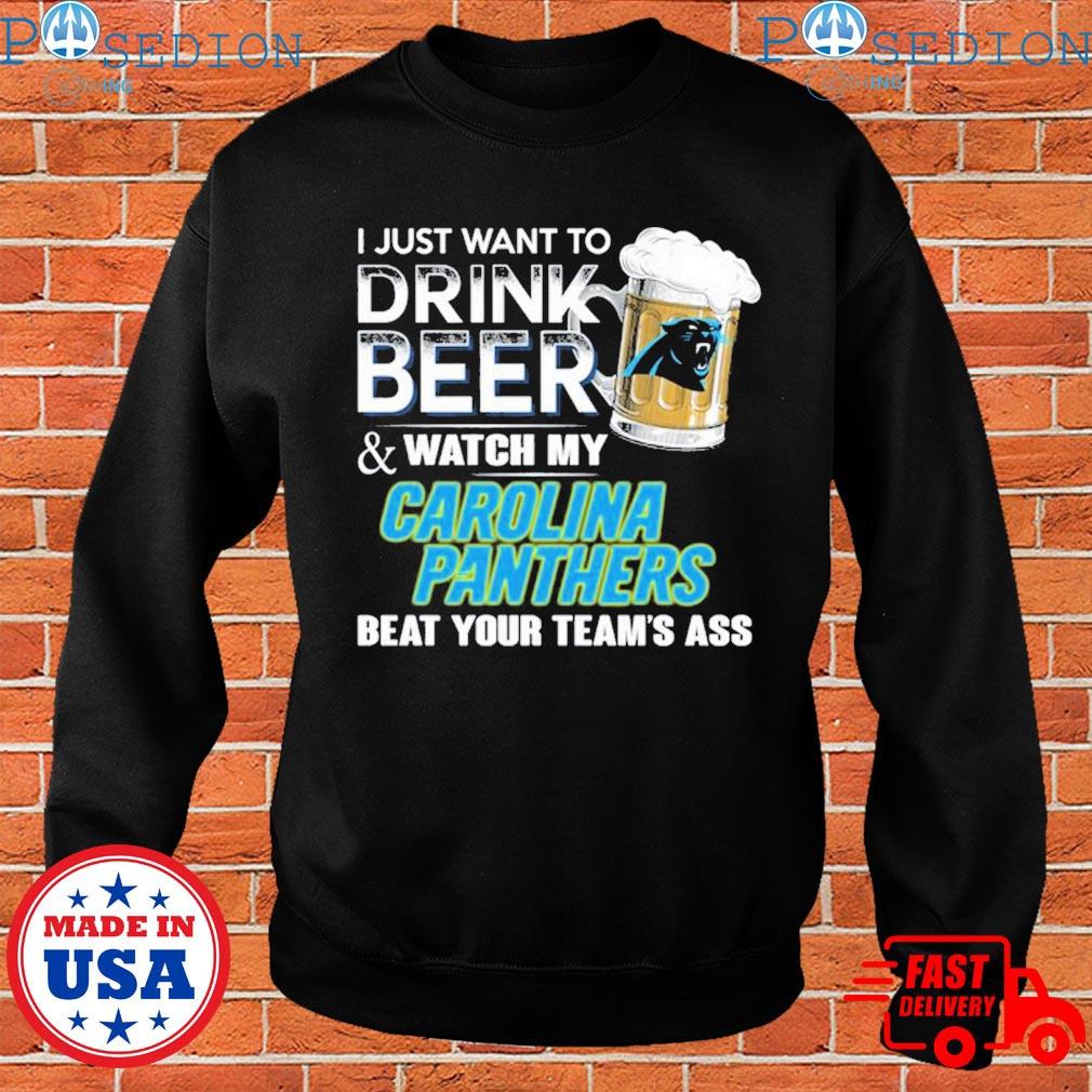 Carolina Panthers This Team Makes Me Drink T-Shirts | Shirt Beer My Jersey  Funny