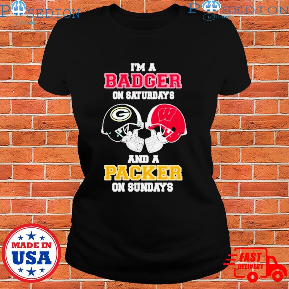 I'm A Badgers On Saturdays And A Packers On Sundays Helmet 2023 T Shirt -  Limotees