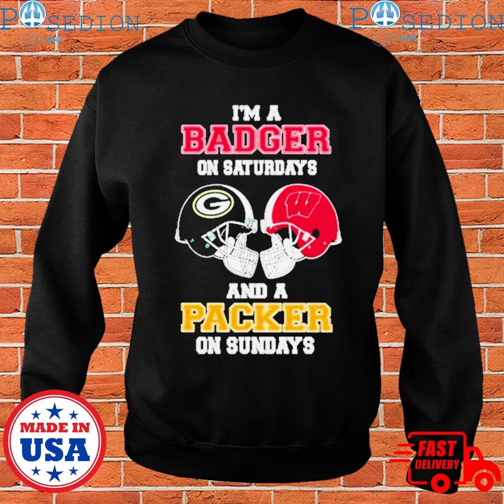 I'm A Badgers On Saturdays And A Packers On Sundays Helmet 2023 T Shirt -  Limotees