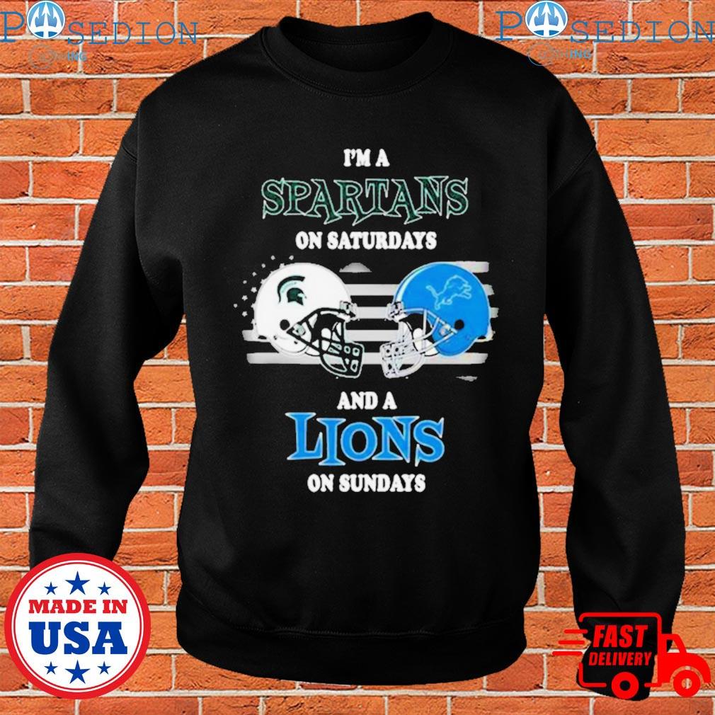 Detroit Lions Secondary Colour Logo Long Sleeve T-Shirt - Mens