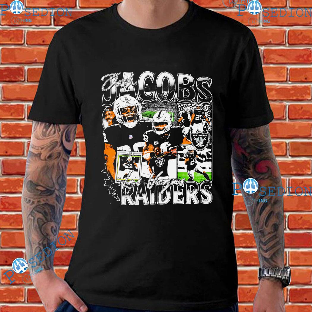 Josh Jacobs Las Vegas Raiders Men's Name & Number Logo T-Shirt - Ash