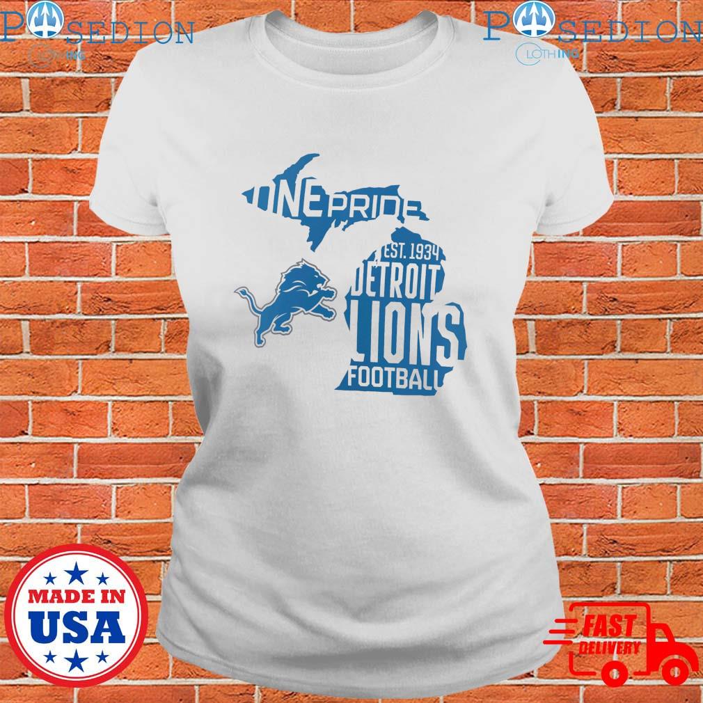 Men's Fanatics Branded White Detroit Lions Hot Shot State T-Shirt