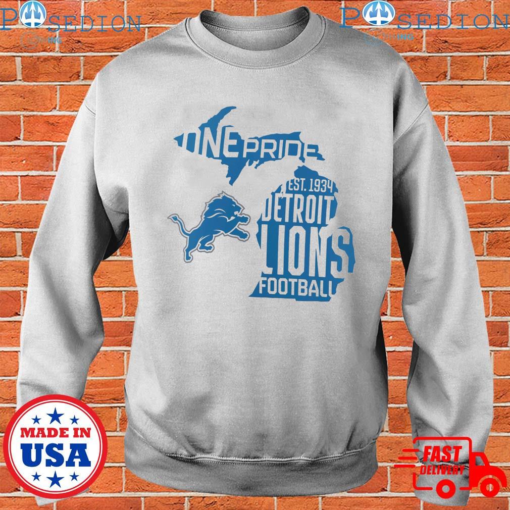 Men's Detroit Lions Football Hot Shot State Ibe One Pride T-Shirts