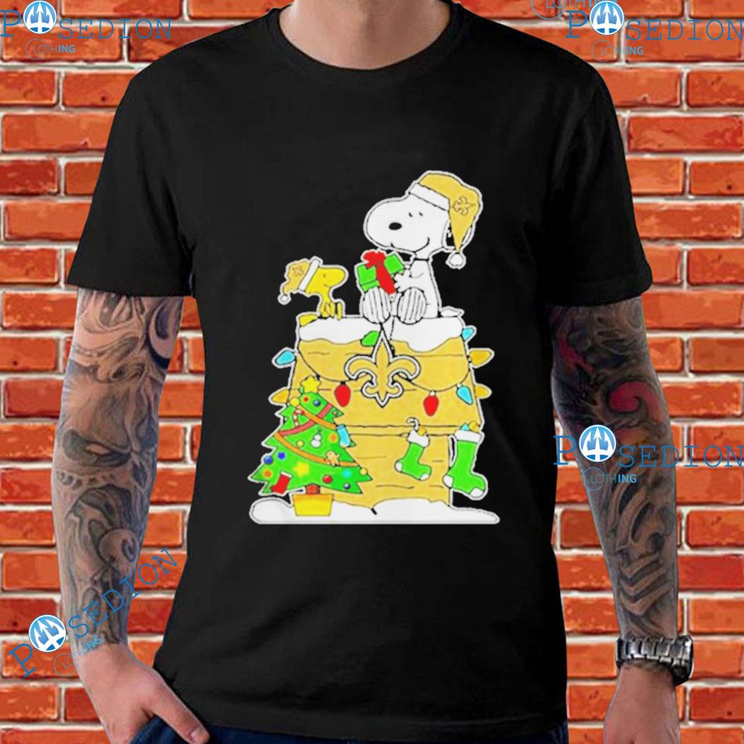 Snoopy and Woodstock Merry Christmas To All And To New Orleans Saints T- shirt, hoodie, sweater, long sleeve and tank top