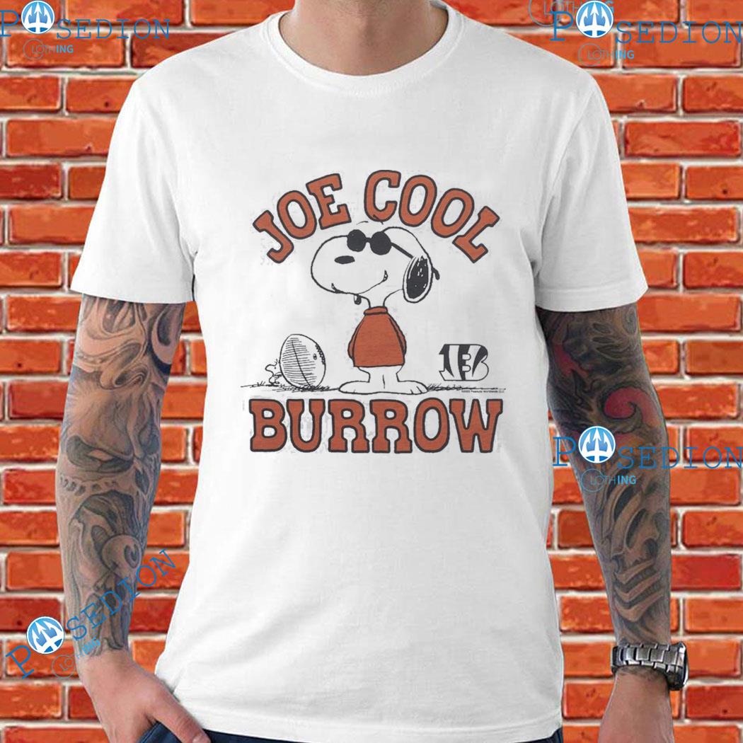 Peanuts x Bengals Joe Cool Burrow  Retro Snoopy x Joe Burrow T-Shirt –  HOMAGE