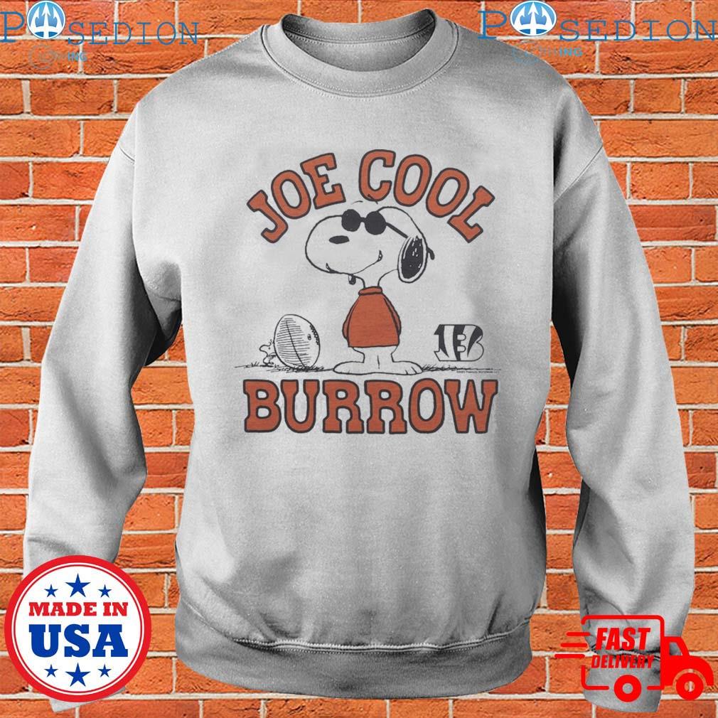 Peanuts x Bengals Joe Cool Burrow  Retro Snoopy x Joe Burrow T-Shirt –  HOMAGE