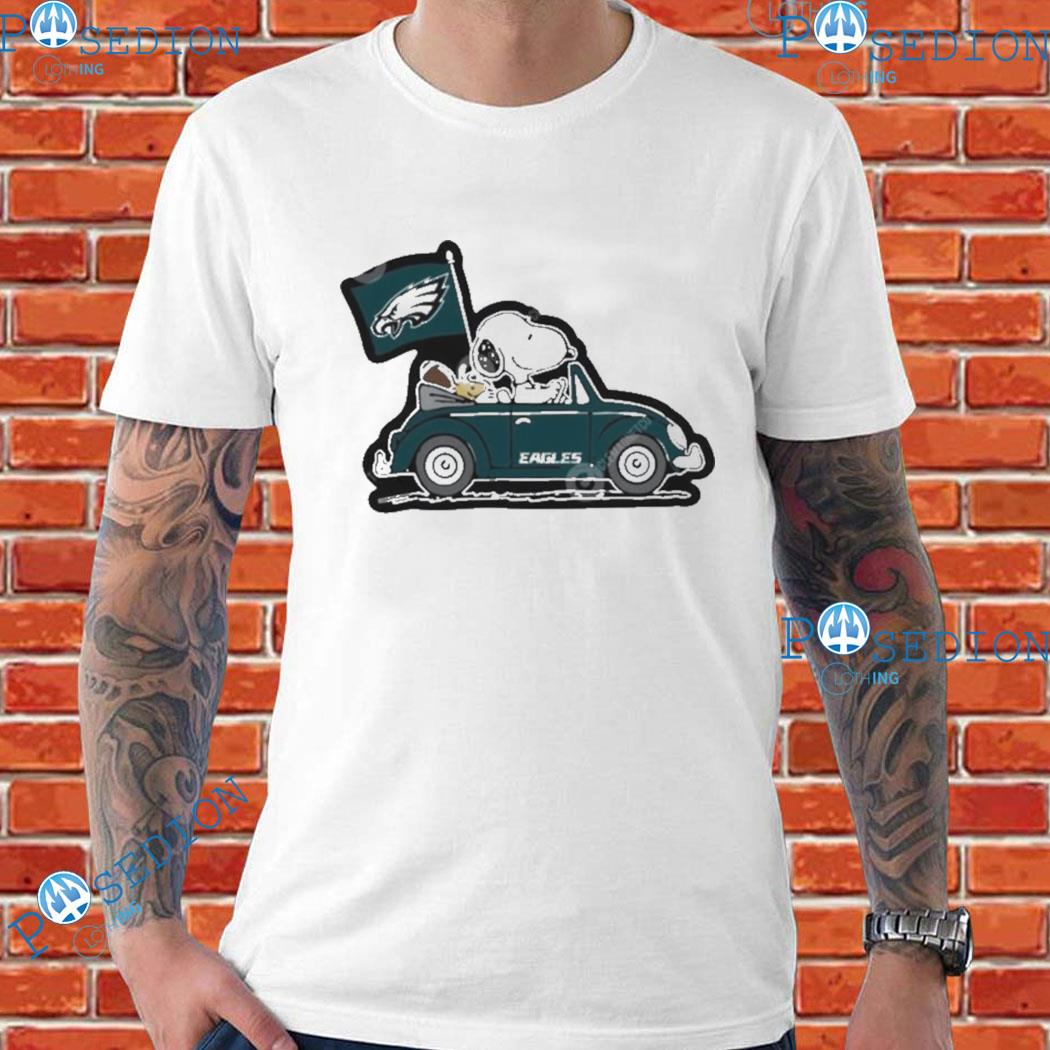 Philadelphia Eagles Snoopy And Woodstock Drive Car 2023 Super Bowl Shirt,  hoodie, sweater and long sleeve