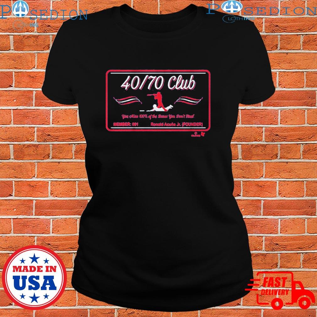 Ronald Acuña Jr 40/70 Club Card Atlanta Tee Shirt Hoodie Tank-Top Quotes