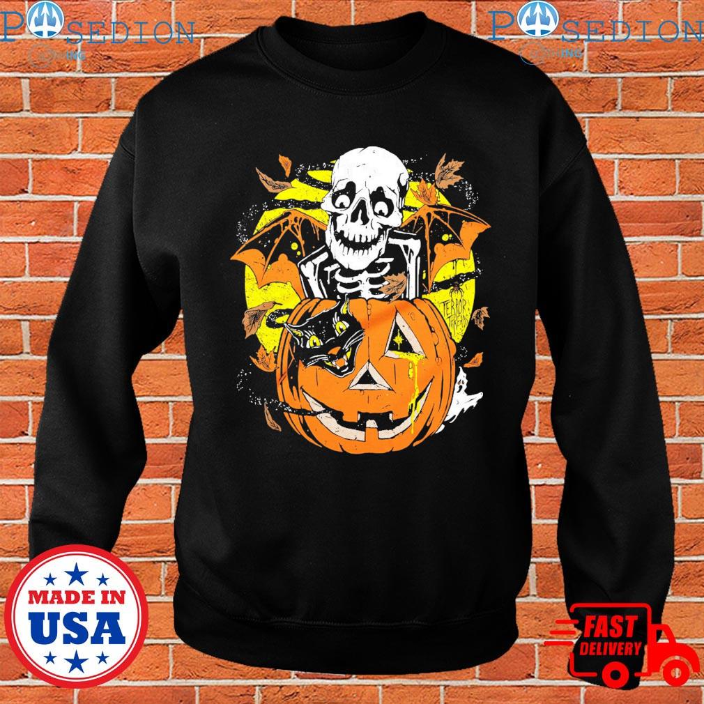 Philadelphia Eagles Hoodie Halloween pumpkin skull print