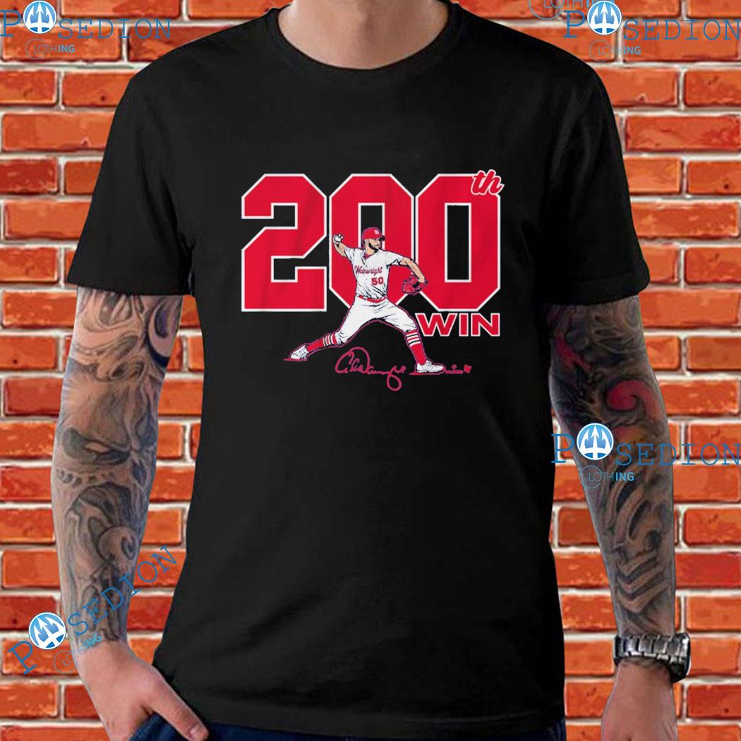 Adam Wainwright St. Louis Cardinals 200th win signature shirt
