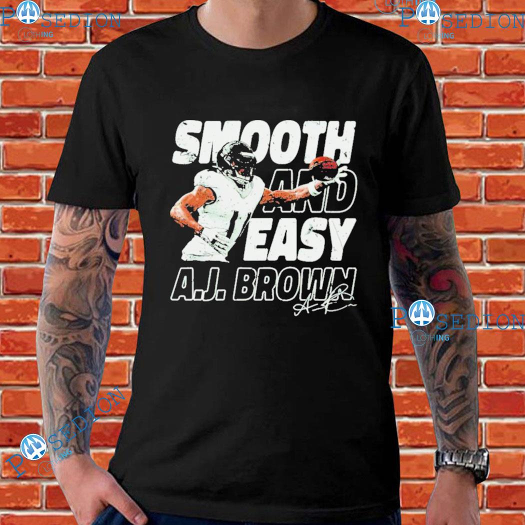 A.j. Brown Philadelphia Smooth And Easy Signature T-shirts