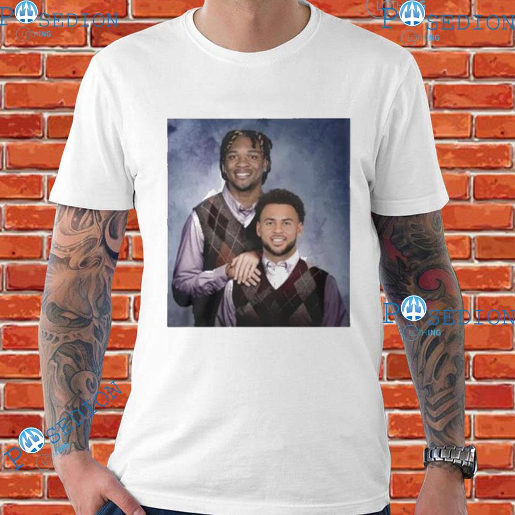 Anthony Richardson, Michael Pittman Jr matching 'Step Brothers' shirts