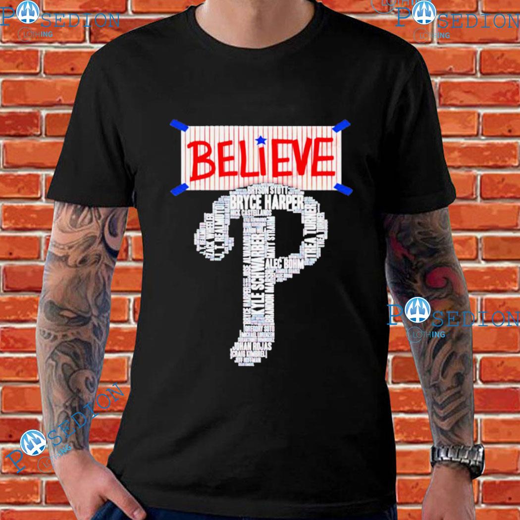 Believe Phillies Bryce Harper Big Logo T-Shirts