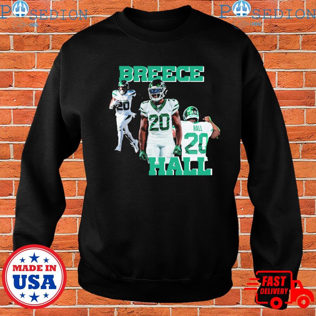 Breece Hall 20 New York Jets football player glitch poster shirt, hoodie,  sweater, long sleeve and tank top