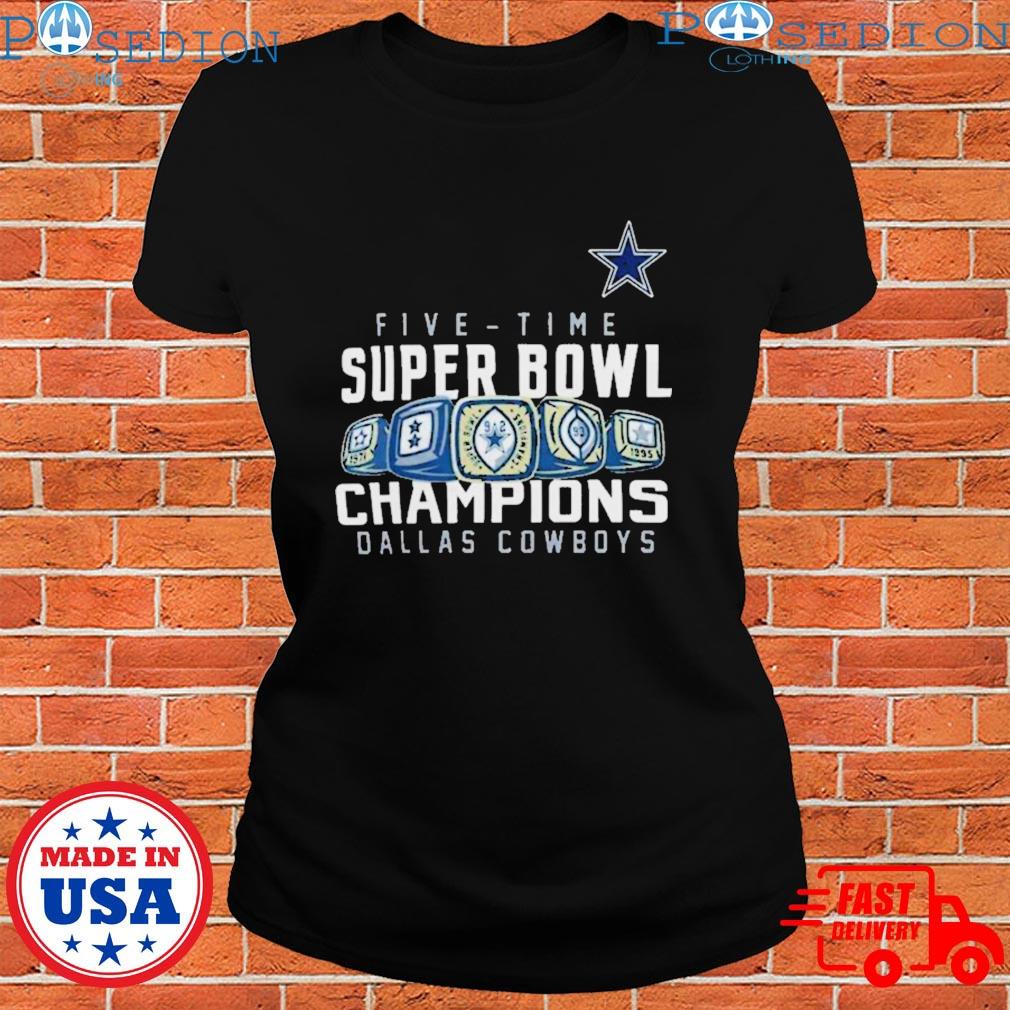 Dallas Cowboys 5 Time Super Bowl Champions Unisex T-Shirt - REVER LAVIE