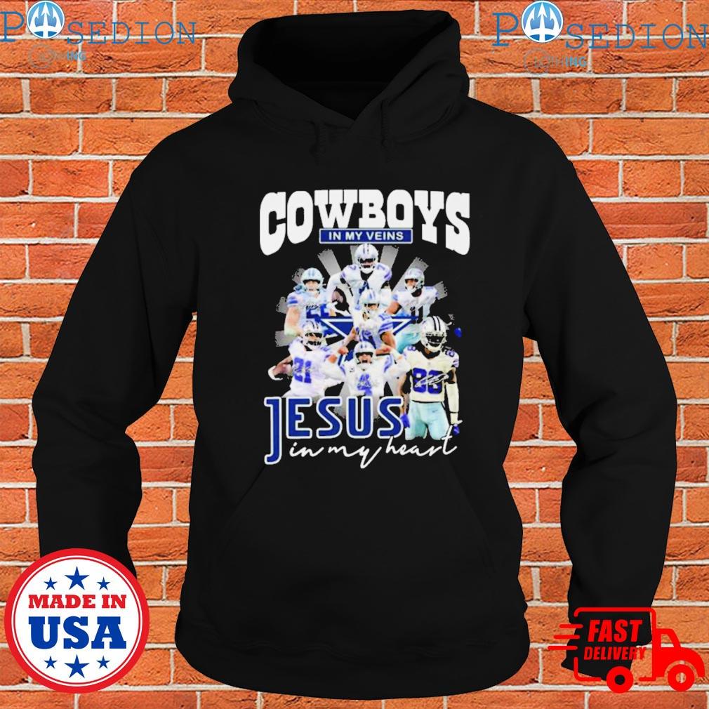 Dallas Cowboys Logo 2023 In My Veins Jesus In My Heart T Shirt, hoodie,  longsleeve, sweatshirt, v-neck tee