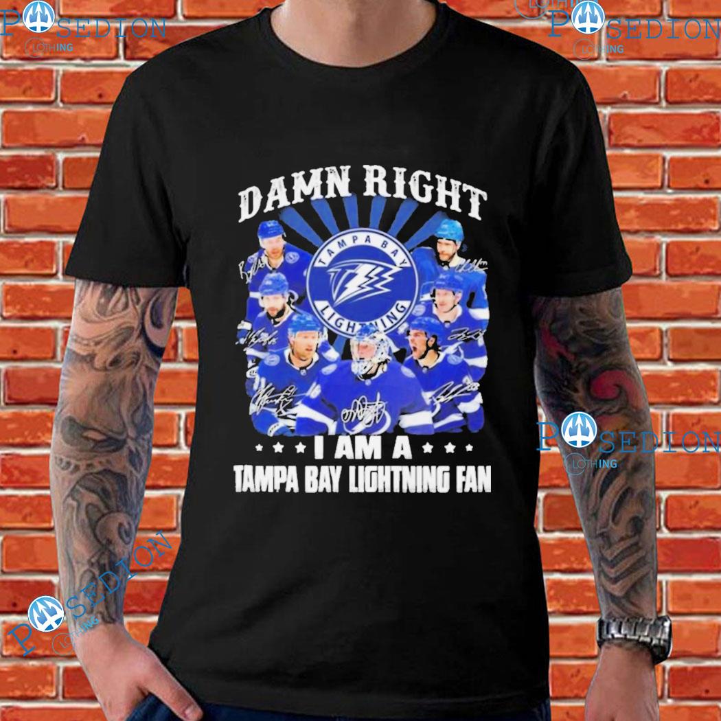 Damn right I am a team Tampa Bay Lightning fan signatures shirt, hoodie,  sweater, long sleeve and tank top