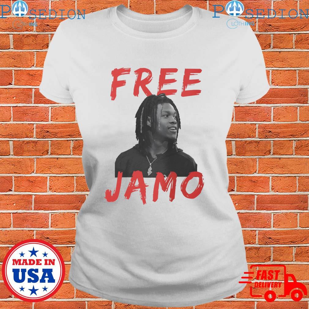 Kerby Joseph wears 'Free Jamo' shirt in support of Jameson