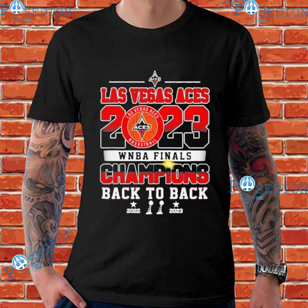Las Vegas Aces 2023 Wnba Finals Champions Back To Back T-Shirts